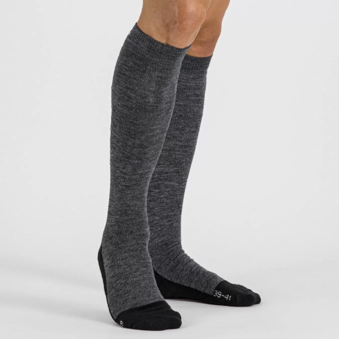 Sportful Bas & Chaussettes^EXTRA WARM WOOL LONG SOCKS BLACK DARK GREY