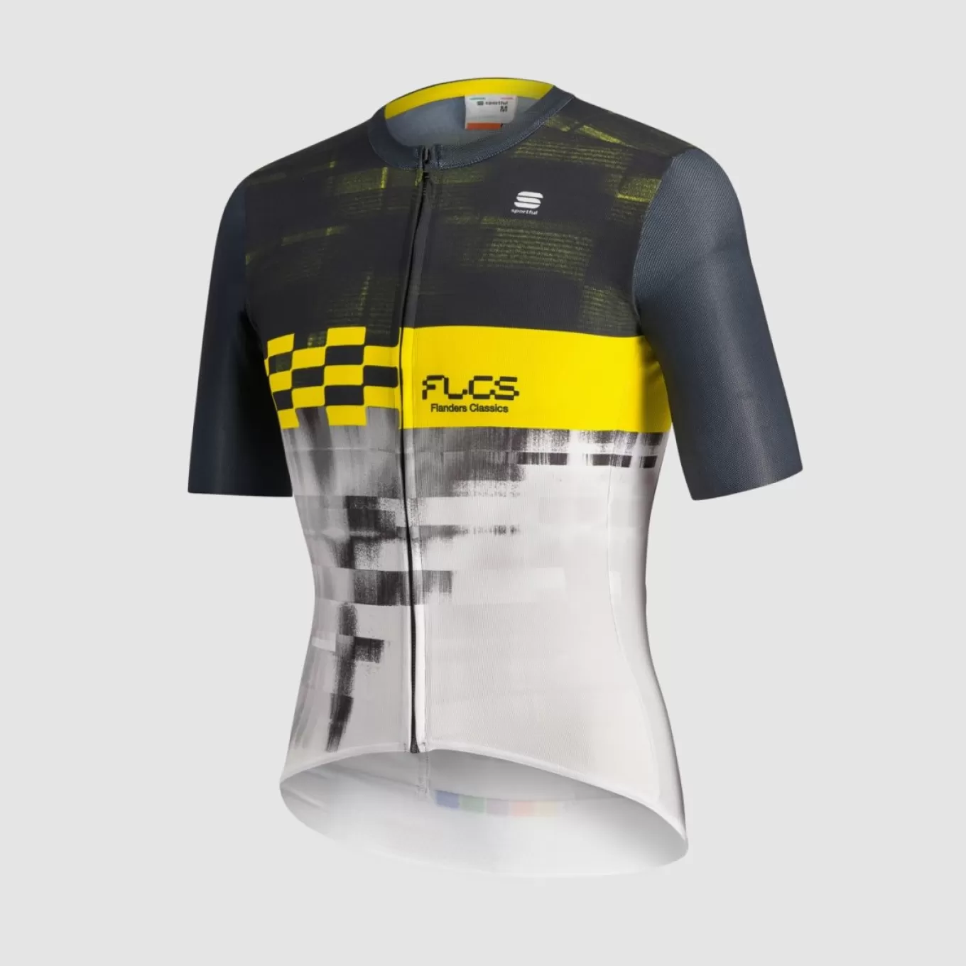 Sportful Maillots^FLANDERS JERSEY WHITE BLACK YELLOW