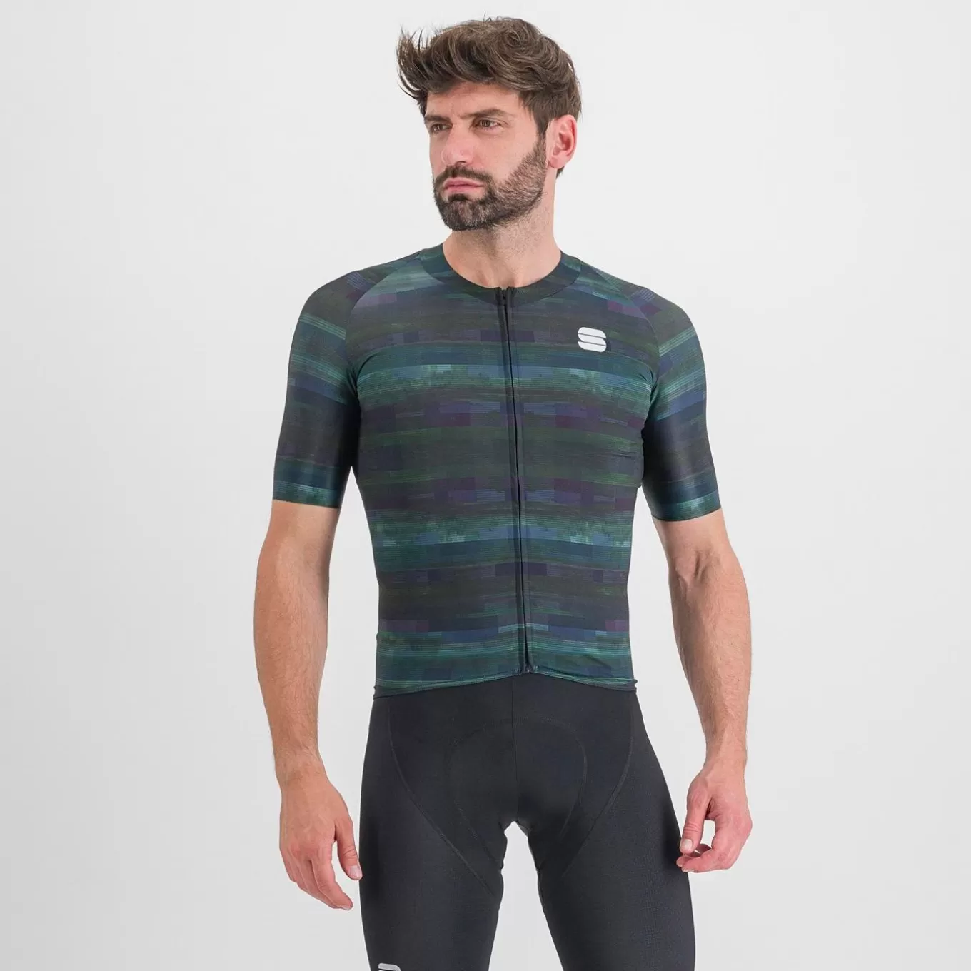 Sportful Maillots^GLITCH BOMBER JERSEY MULTICOLOR BLACK