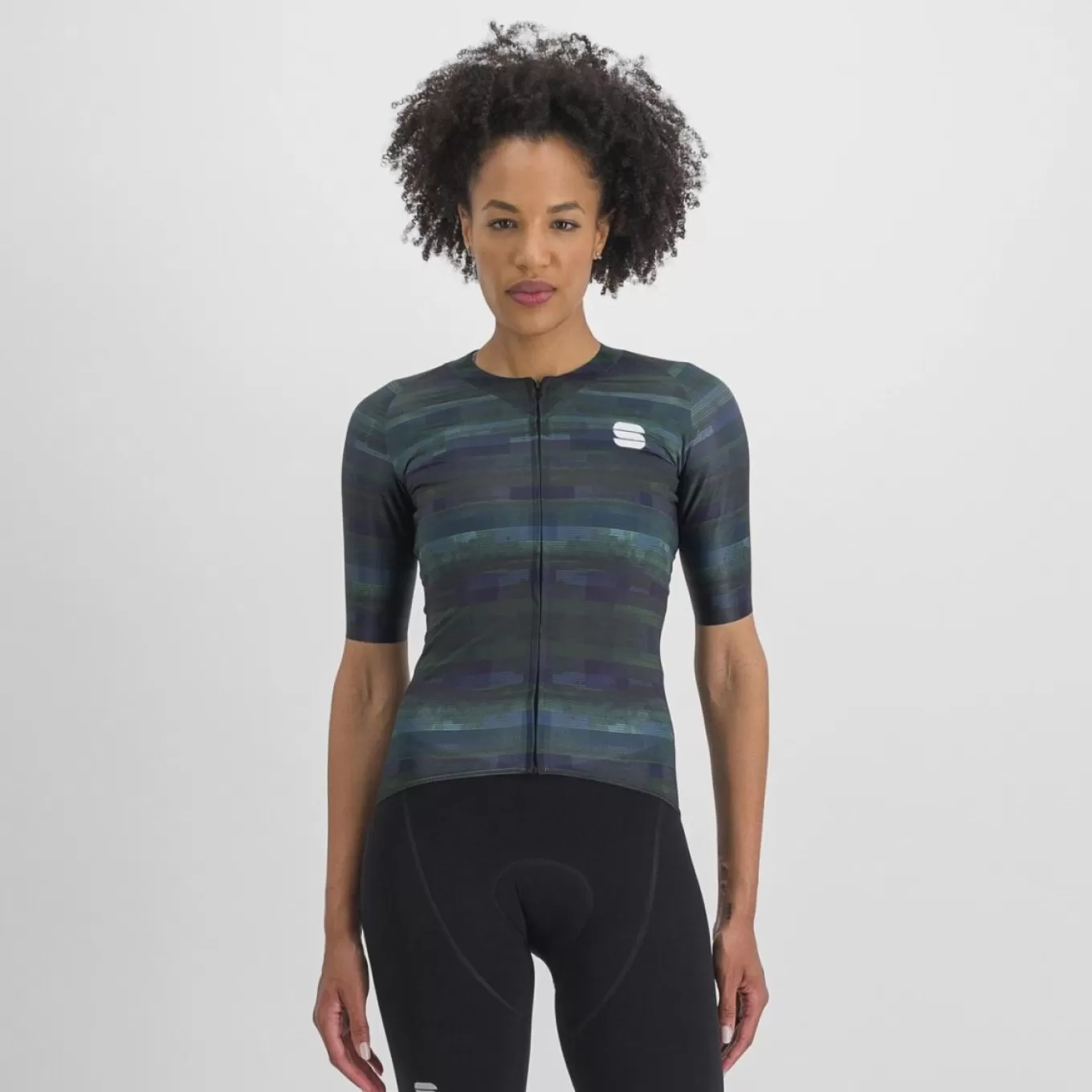 Sportful Maillots^GLITCH W BOMBER JERSEY MULTICOLOR BLACK