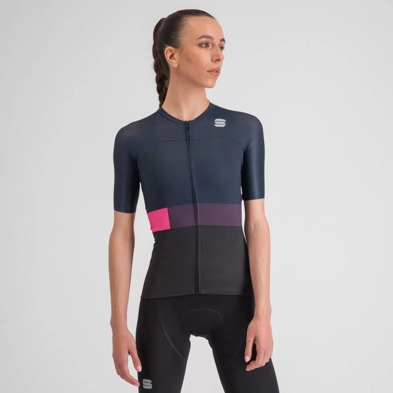 Sportful Maillots^SNAP W JRS BLACK GALAXY BLUE