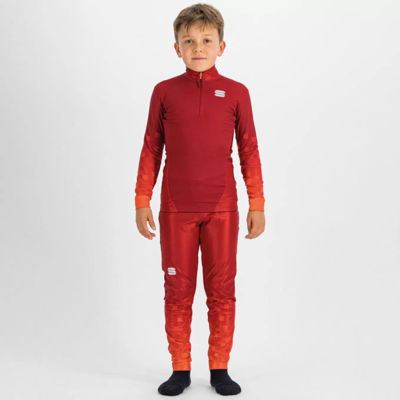 Sportful Squadra | Enfants^SQUADRA KID'S JERSEY RED RUMBA / POMPELMO