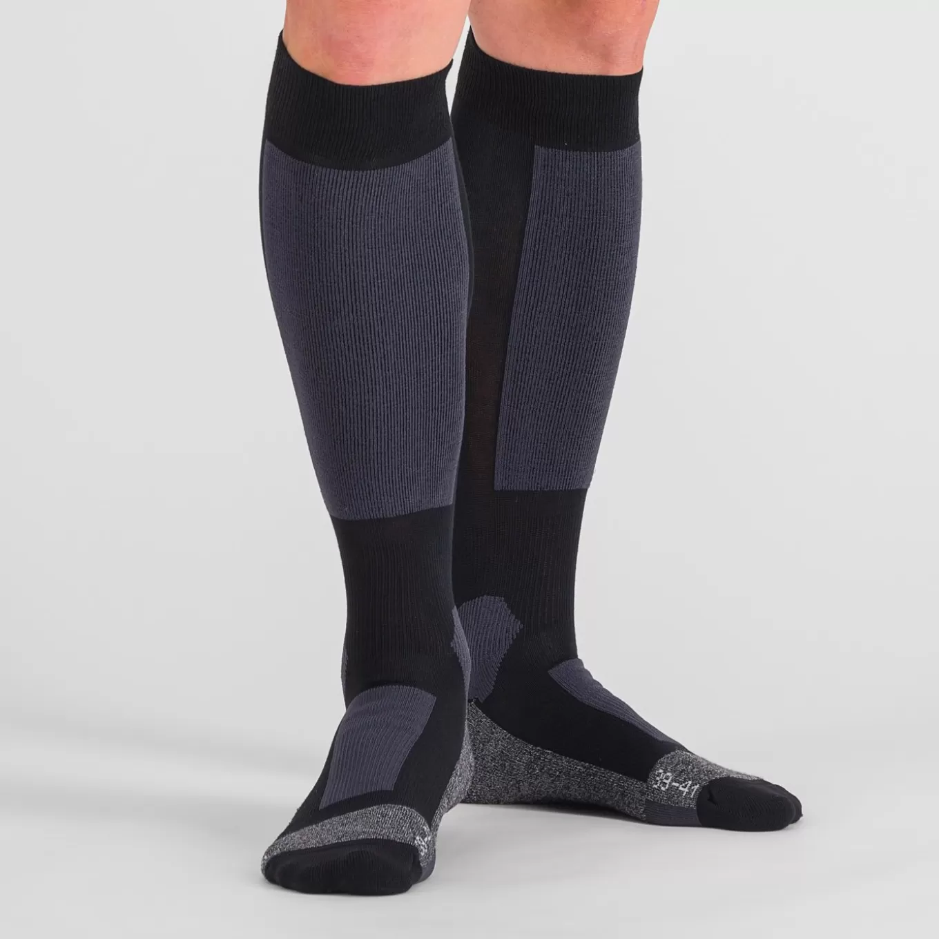 Sportful Bas & Chaussettes^WARM WOOL LONG SOCKS BLACK DARK GREY